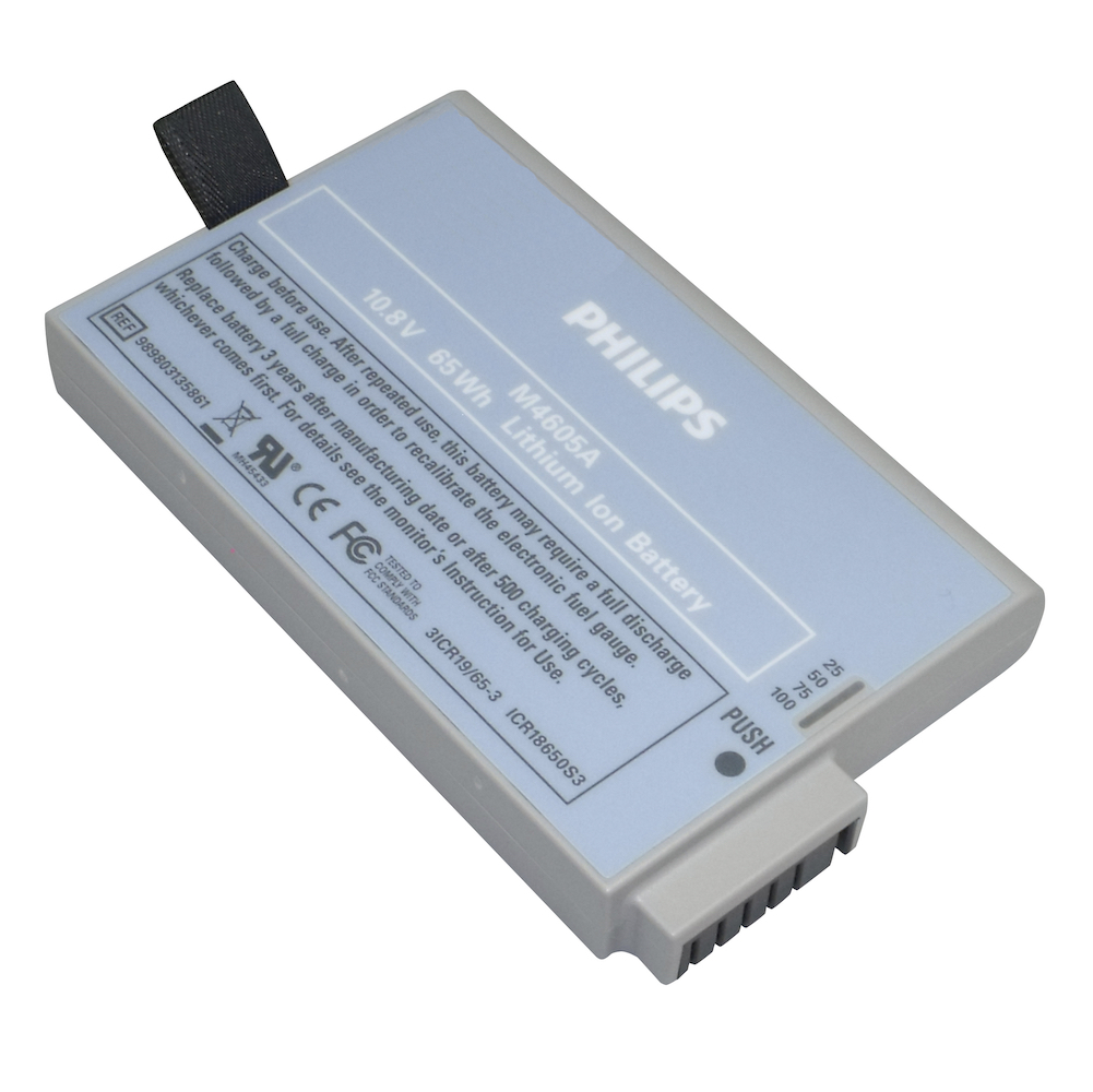 M4605A Bateria original Li Ion monitor Philips MP20, MP30, MP40, MP5, MP50, MP70, MX400 Avalon FM20, FM30, (M8001A/M8002A) - SpecMedica