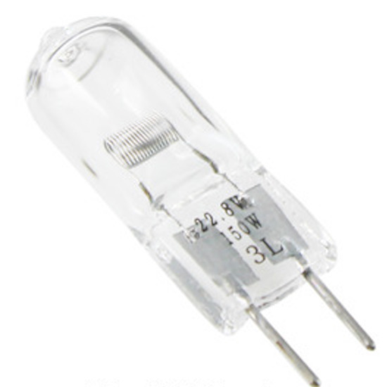 2.8V 150W G6.35 Operating Theatre equivalent lamp with horizontal filament