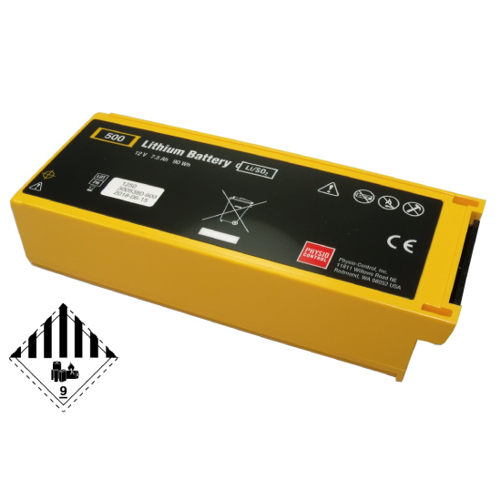 Original Lithium battery for Physio Control defibrillator Lifepak 500. 12V 7,5Ah 11141-000158