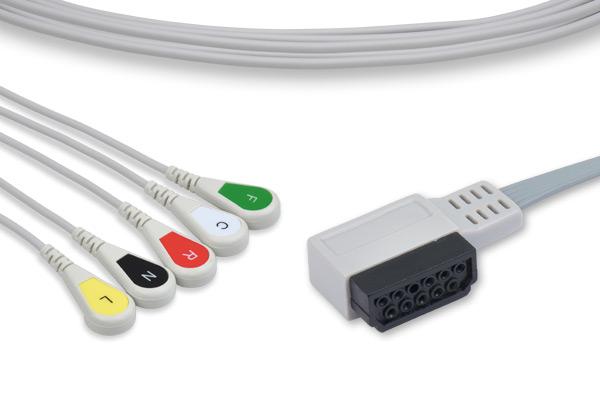 Cable de telemetría de ECG compatible con Philips- 5 derivaciones