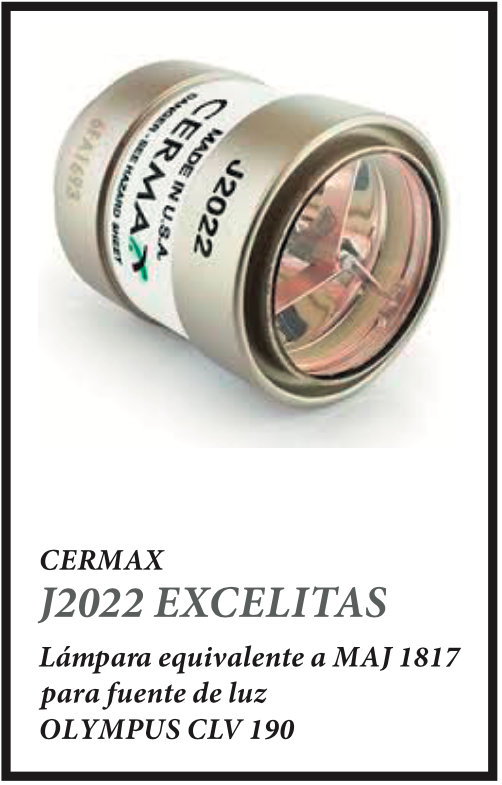 J2022 Excelitas. Cermax. Lámpara equivalente a MAJ 1817 para fuentes de luz Olympus CLV 190