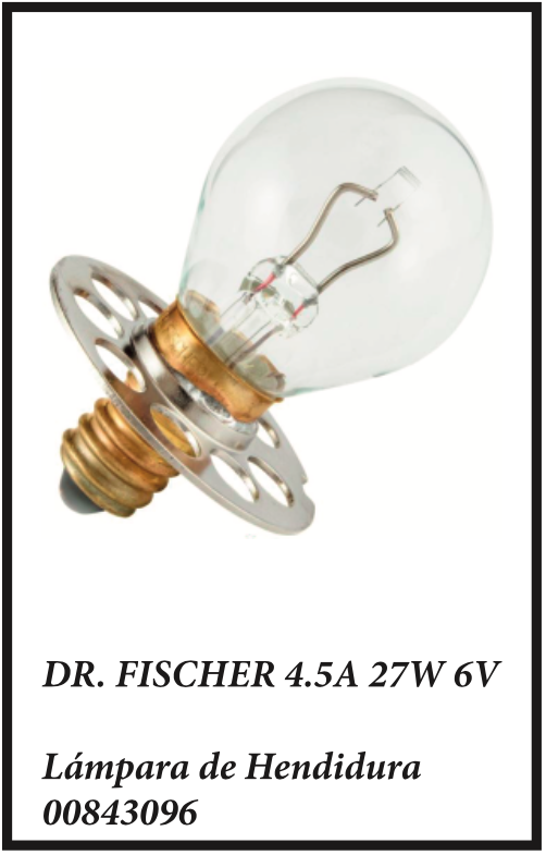 8. Dr. Fischer 4.5A 27W 6V. Lámpara de hendidura 00843096