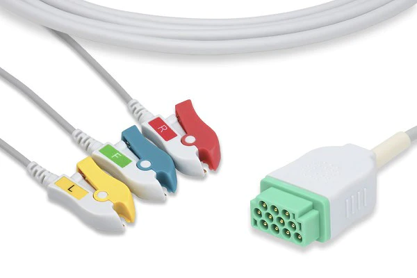 GE Healthcare > Marquette Compatible Direct-Connect ECG Cable 3  Leads Pinch/Grabber