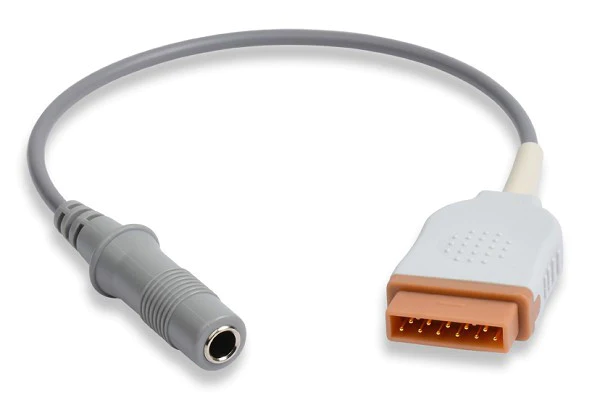 GE Healthcare > Marquette Compatible Temperature Adapter Female Mono Plug Connector