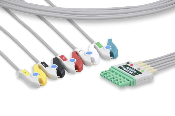 Draeger Compatible ECG Leadwire 5  Leads Pinch/Grabber