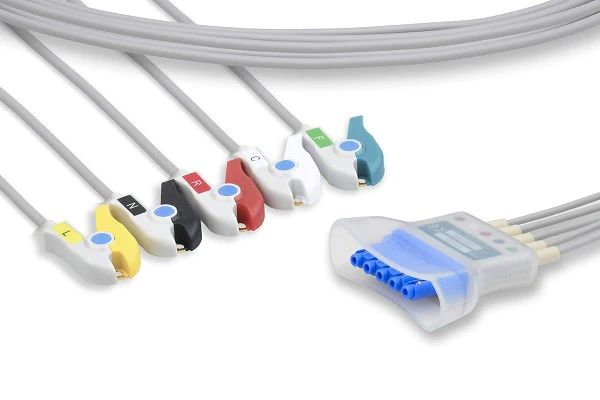 Philips Compatible ECG Telemetry Leadwire 5  Leads Pinch/Grabber
